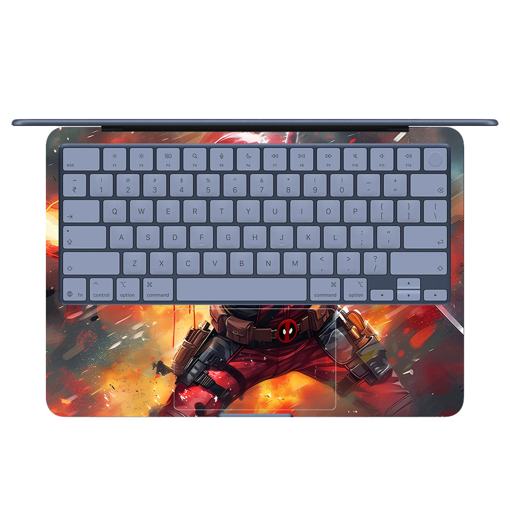 Deadpool in Action MacBook Neo 13 Laptop Skin