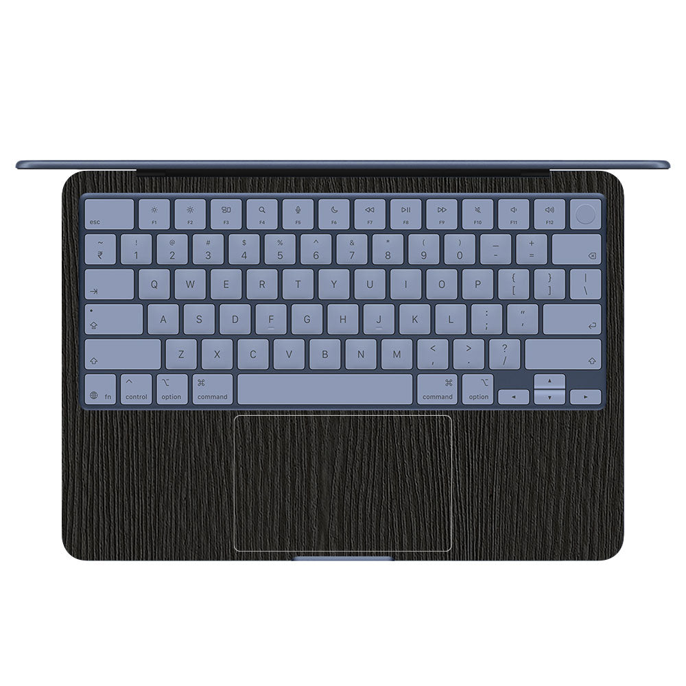 Textured Black Wood MacBook Neo 13 Laptop Skin