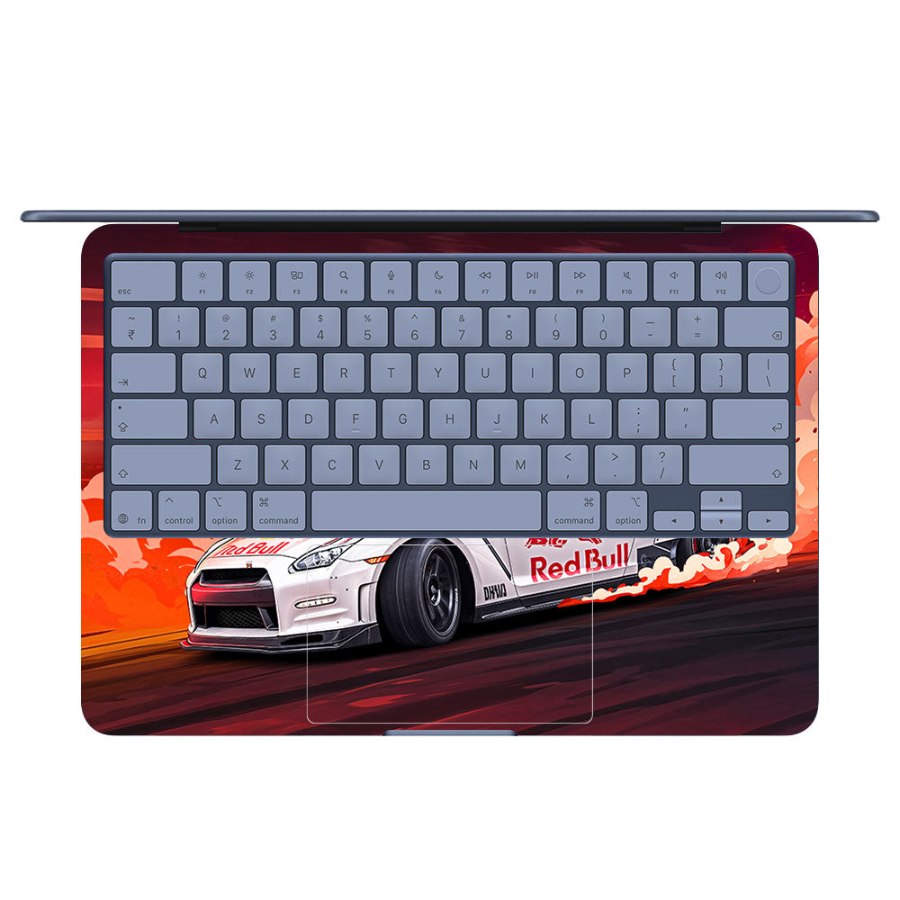 Nissan GTR Red Bull Drift Fury MacBook Neo Laptop Skin