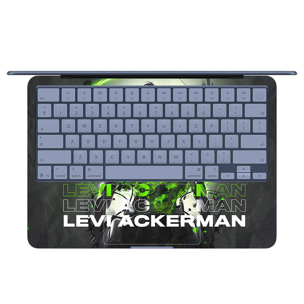 Levi Ackerman Neon Fury MacBook Neo 13 Laptop Skin