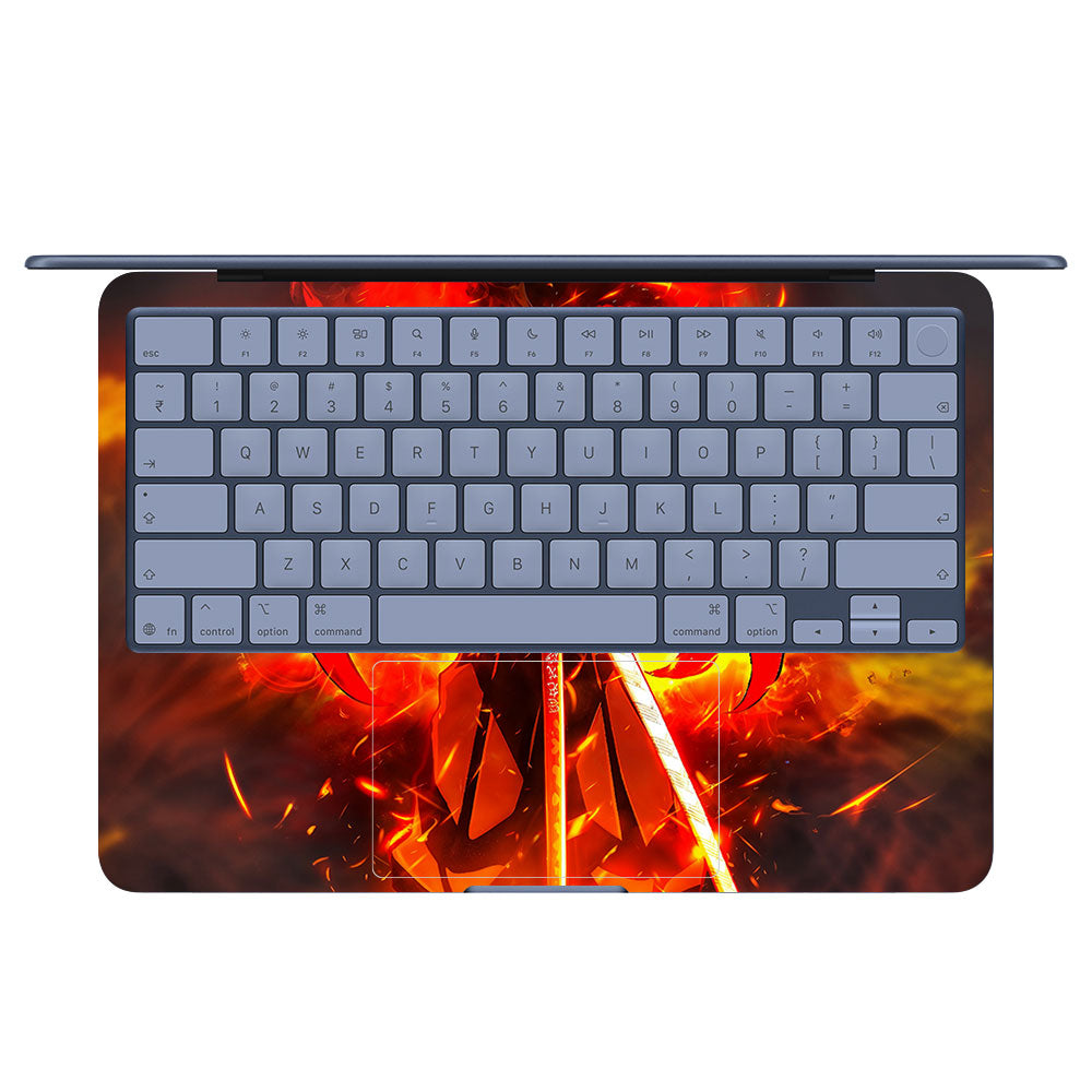 Flame Hashira Rengoku MacBook Neo 13 Laptop Skin