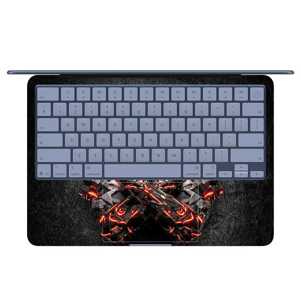Black Panther Glowing Fury MacBook Neo 13 Laptop Skin