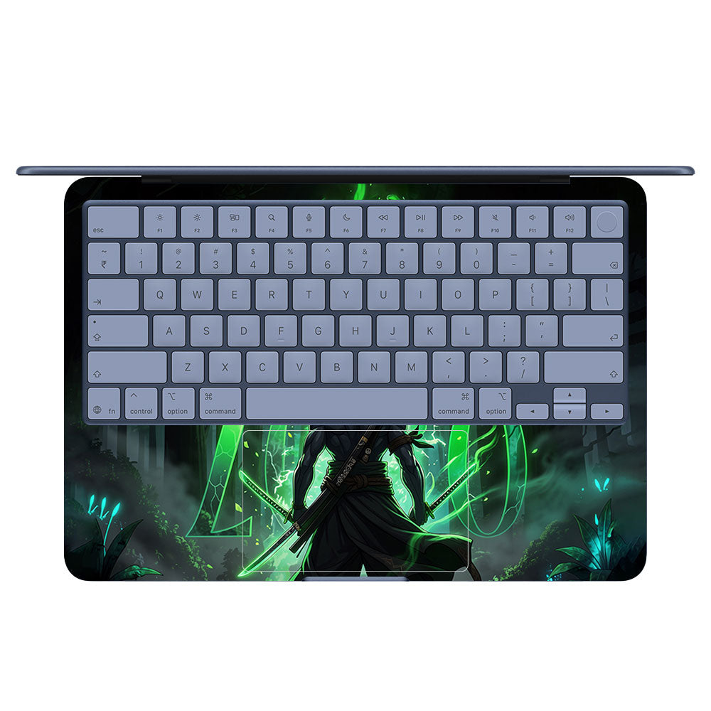 Zoro Green Aura MacBook Neo 13 Laptop Skin