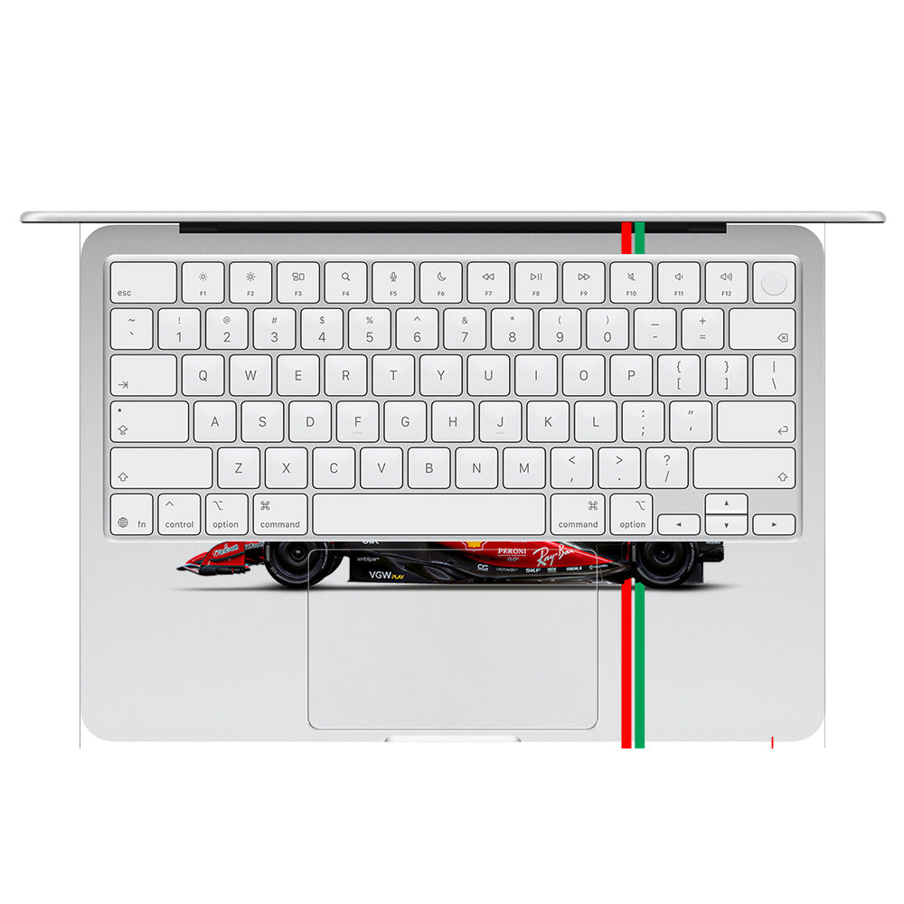 Transparent Ferrari Flame MacBook Neo 13 Laptop Skin