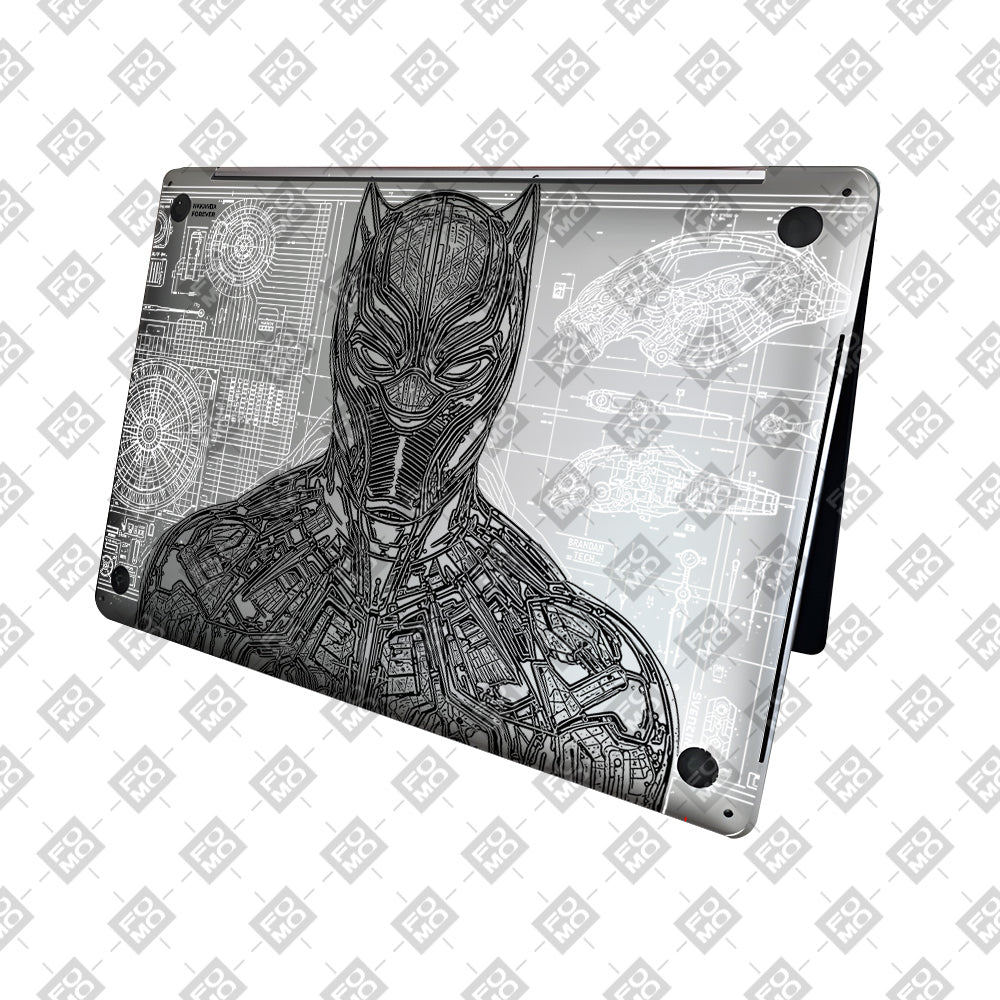 Transparent Black Panther Techshell MacBook Neo 13 Laptop Skin