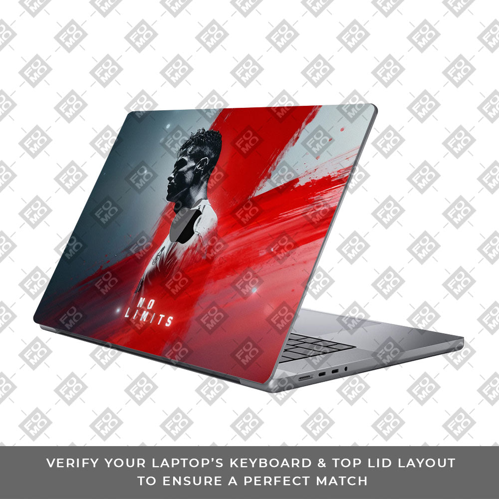 No Limits Ronaldo Spirit MacBook Pro 13 M2 2022 Laptop Skin
