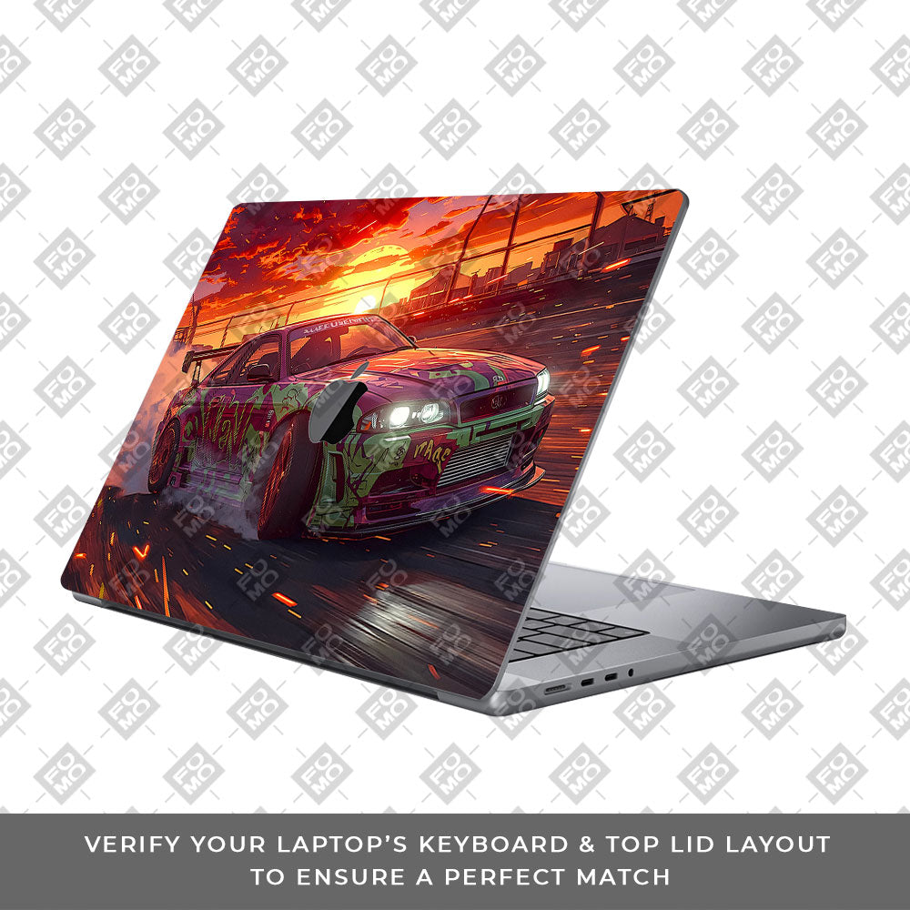 Tokyo Drift Vibes MacBook Pro 14 M1, M2, M3, M4 2021-2024 Laptop Skin