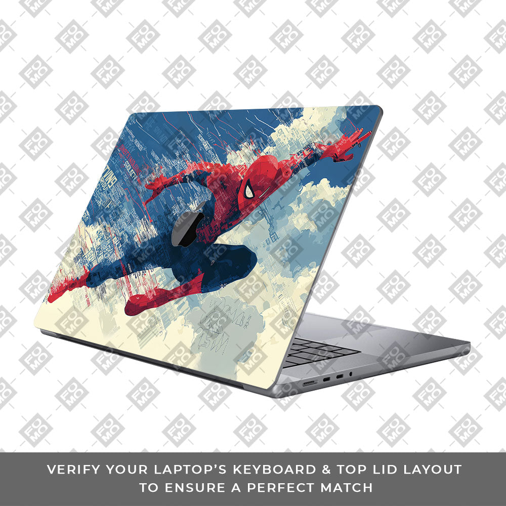 Spiderman Velocity MacBook Pro 14 M1, M2, M3, M4 2021-2024 Laptop Skin