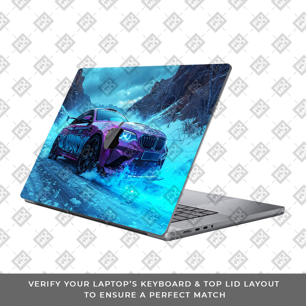 BMW Neon Drift MacBook Pro 14 M1, M2, M3, M4 2021-2024 Laptop Skin