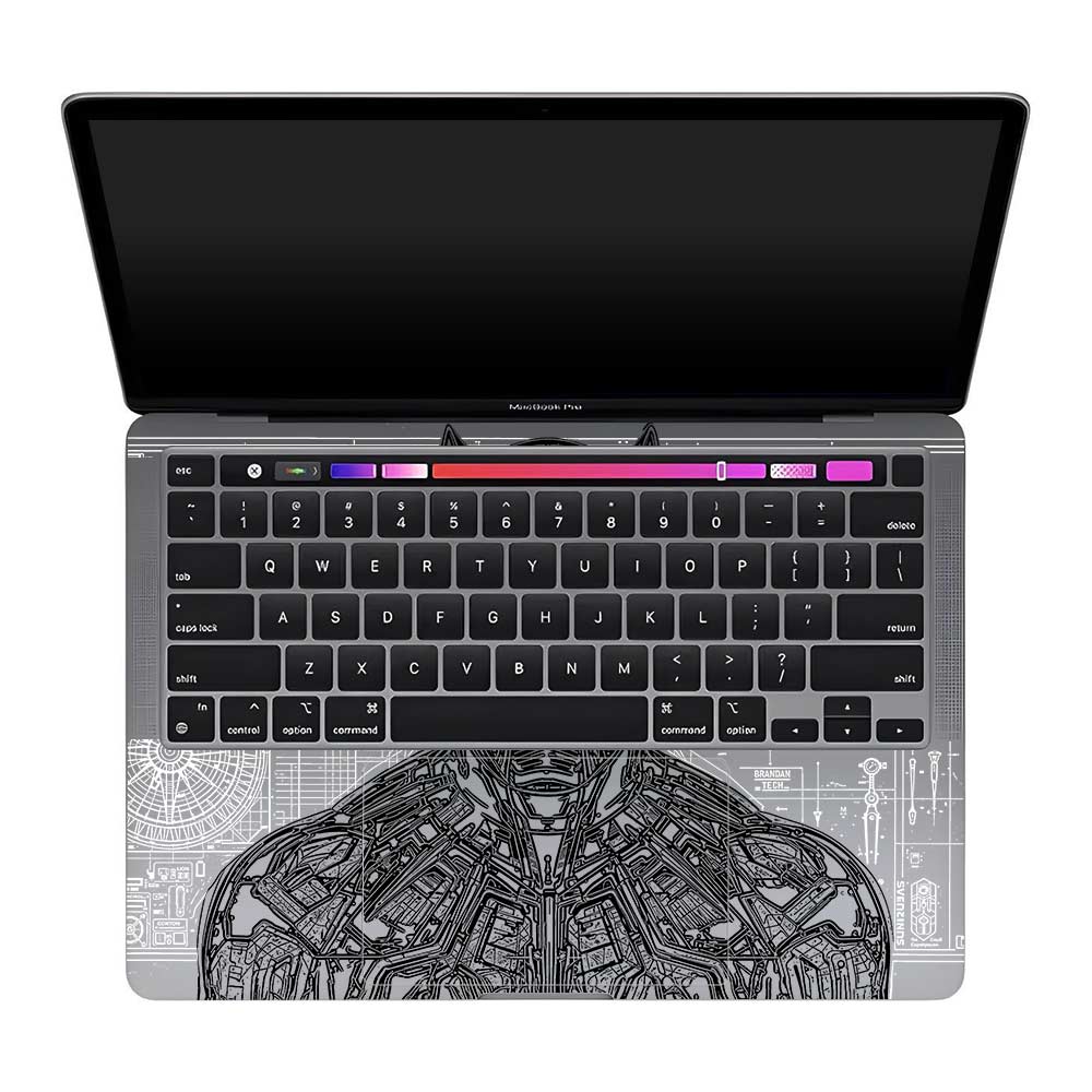 Transparent Black Panther Techshell MacBook Pro 13 Intel 2020 Laptop Skin