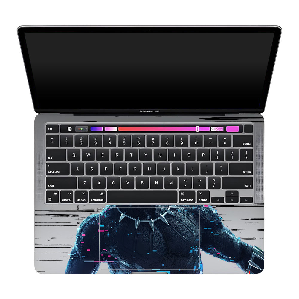 Transparent Glitchborne Panther MacBook Pro 13 M2 2022 Laptop Skin