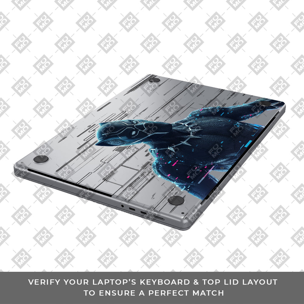 Transparent Glitchborne Panther MacBook Pro 13 M1 2020 Laptop Skin