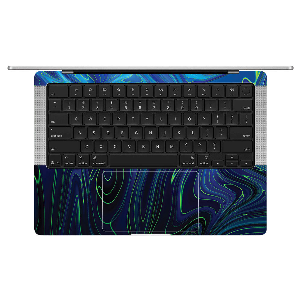 Cobalt Liquid Design MacBook Pro 14 M5 Pro/Max 2026 Laptop Skin