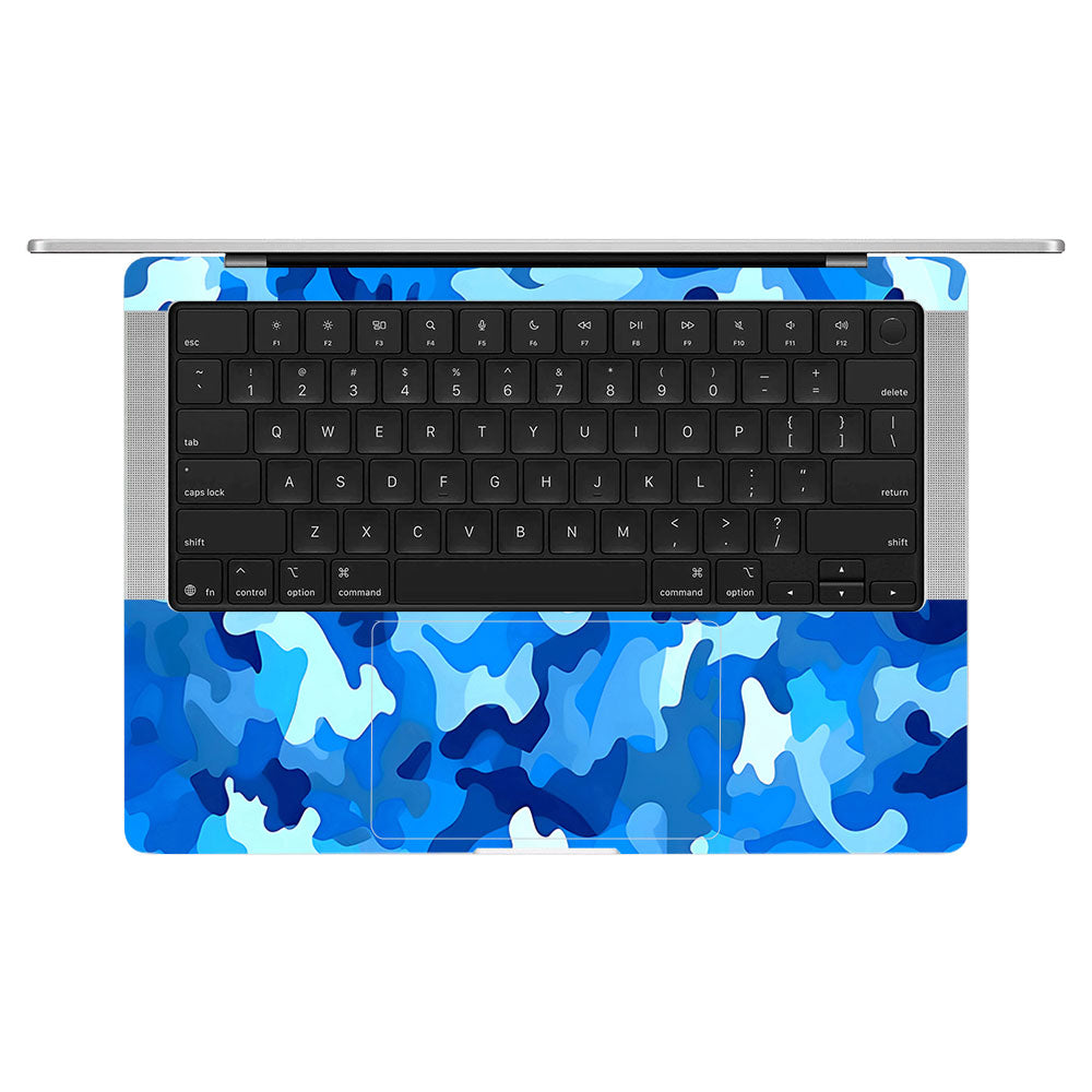 Arctic Blue Camo Pattern MacBook Pro 14 M5 2025 Laptop Skin
