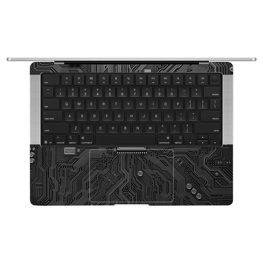 FOMO Circuit Dark Mode MacBook Pro 14 M5 2025 Laptop Skin