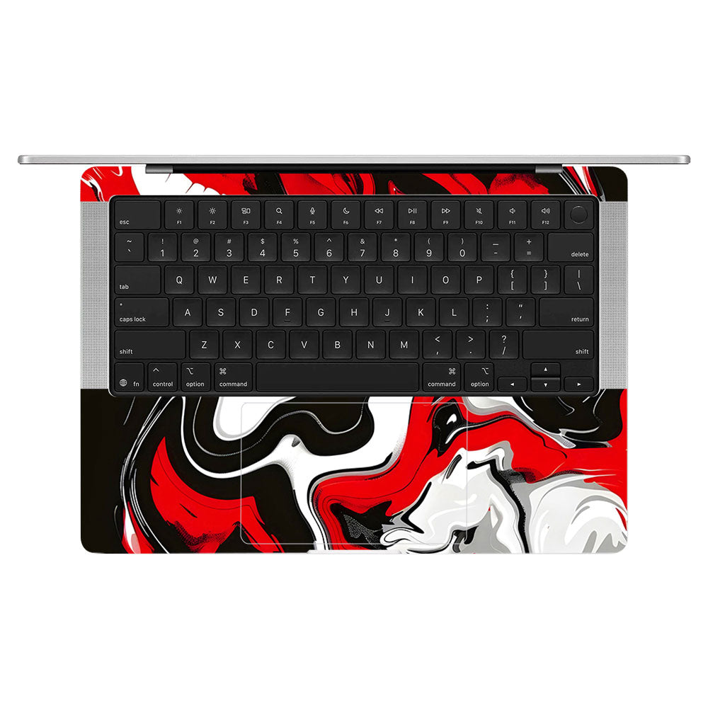 Red and White Marble MacBook Pro 14 M5 Pro/Max 2026 Laptop Skin