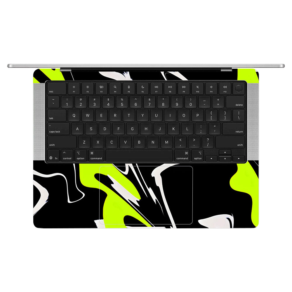 Green and Black Patterns MacBook Pro 14 M5 2025 Laptop Skin
