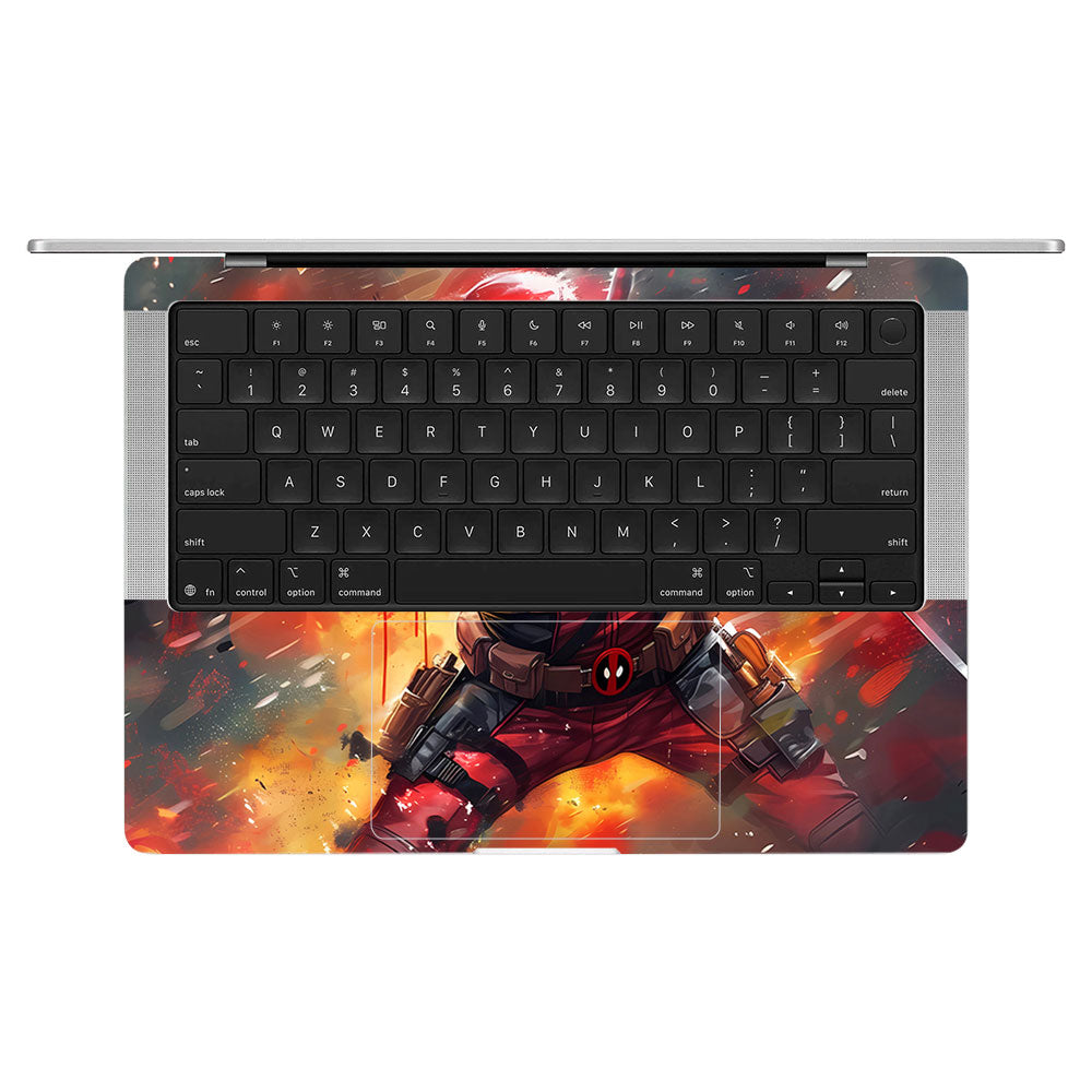 Deadpool in Action MacBook Pro 14 M5 Pro/Max 2026 Laptop Skin