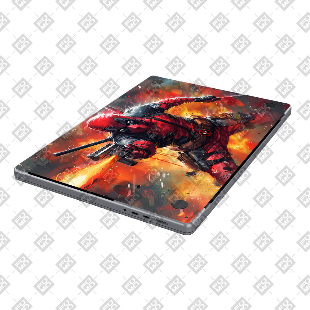 Deadpool in Action MacBook Pro 14 M5 Pro/Max 2026 Laptop Skin