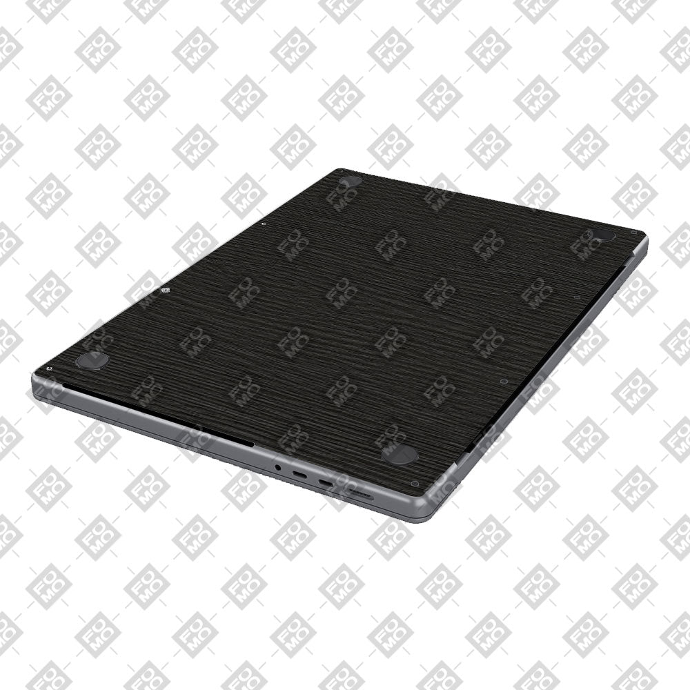Textured Black Wood MacBook Pro 14 M5 Pro/Max 2026 Laptop Skin