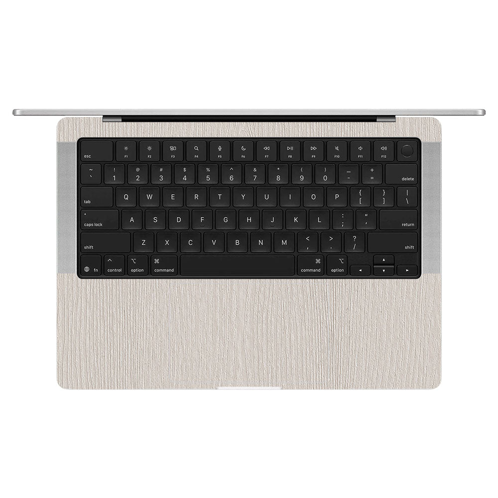 Textured White Wood MacBook Pro 14 M5 Pro/Max 2026 Laptop Skin