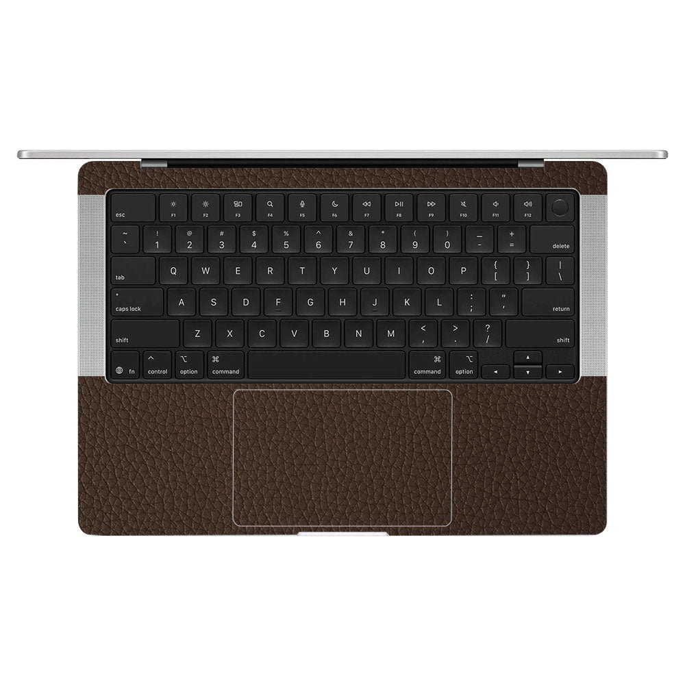 Textured Brown Leather MacBook Pro 14 M5 Pro/Max 2026 Laptop Skin