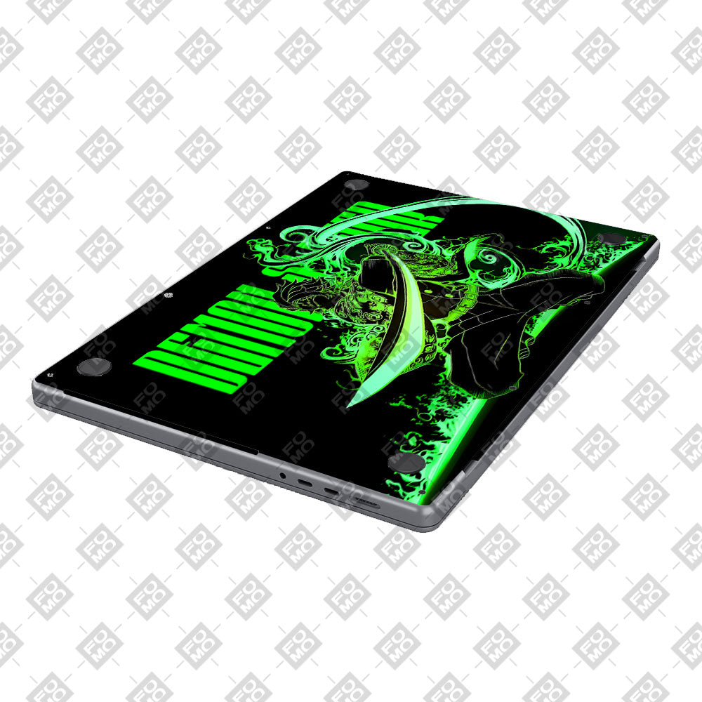 Tanjiro Green Flame Dance MacBook Pro 16 M5 Pro/Max 2026 Laptop Skin
