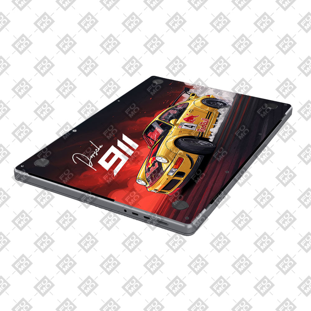 Porsche 911 Red Bull Classic Racer MacBook Pro 14 M5 2025 Laptop Skin