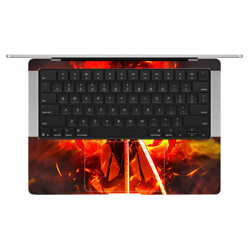 Flame Hashira Rengoku MacBook Pro 14 M5 Pro/Max 2026 Laptop Skin