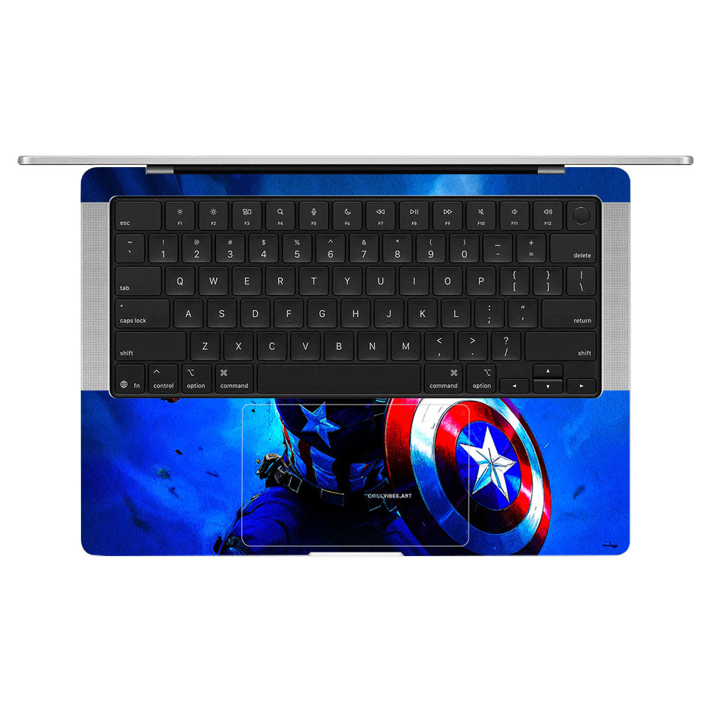 Shield of Justice Captain America MacBook Pro 14 M5 2025 Laptop Skin