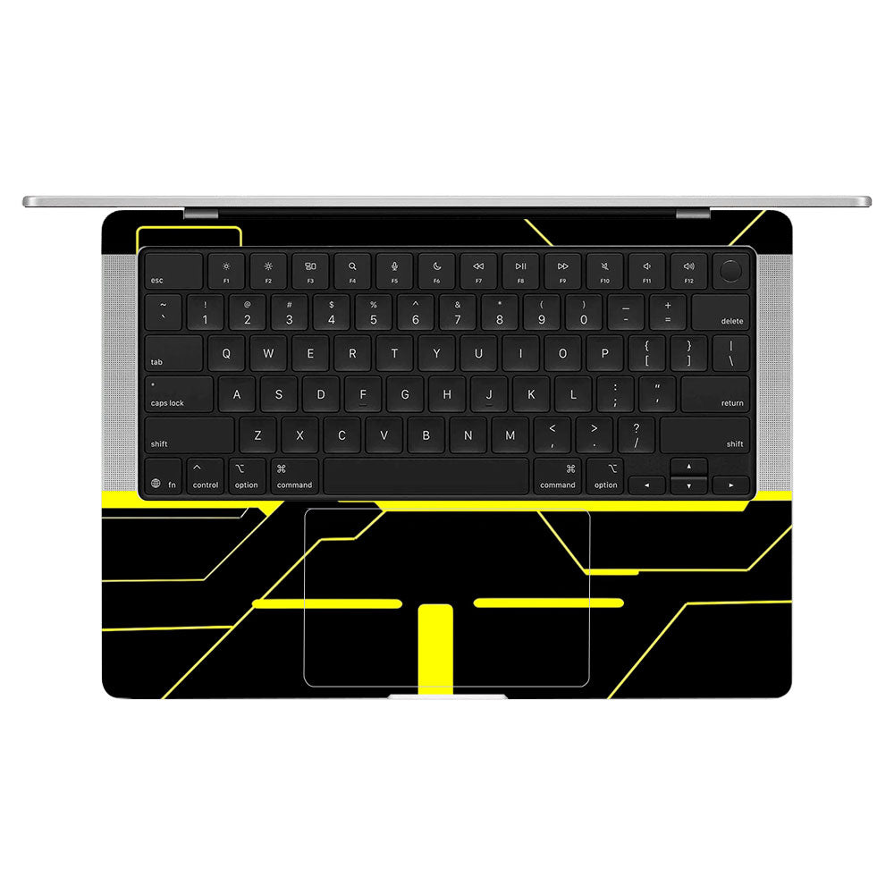 Cyberpunk Yellowline Grid MacBook Pro 14 M5 Pro/Max 2026 Laptop Skin