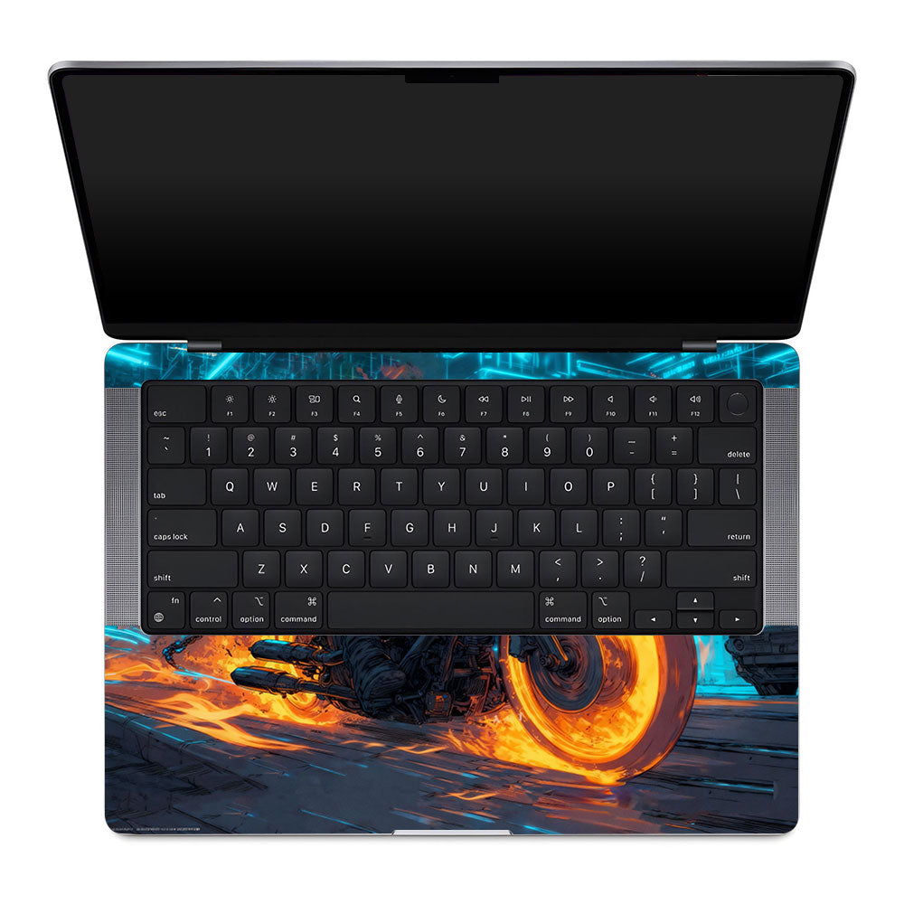 Hellfire Rider MacBook Pro 14 M1, M2, M3, M4 2021-2024 Laptop Skin