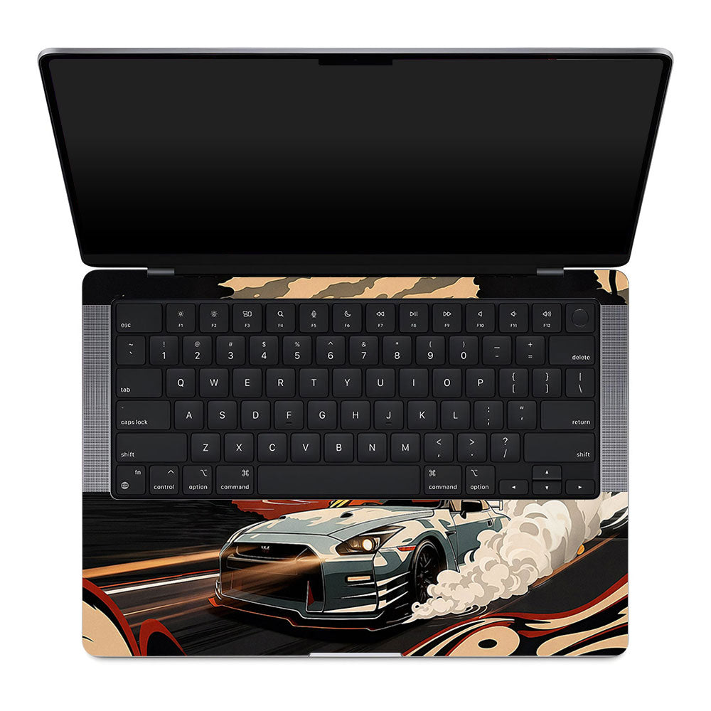 Samurai Rising Sun GTR MacBook Pro 14 M1, M2, M3, M4 2021-2024 Laptop Skin