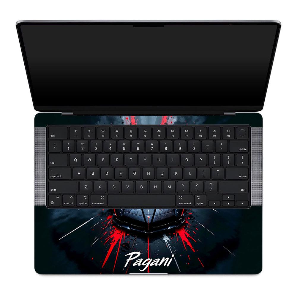 Pagani Midnight Impact MacBook Pro 14 M1, M2, M3, M4 2021-2024 Laptop Skin