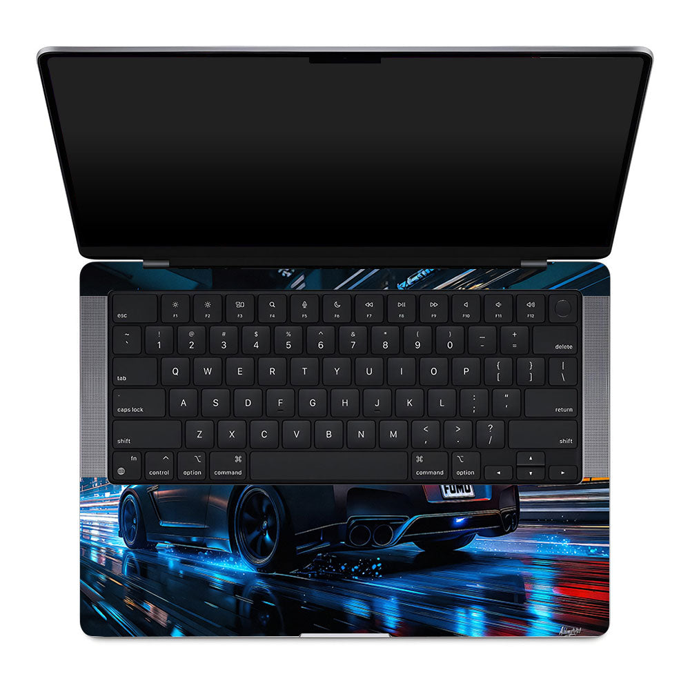 Neon GTR Nights MacBook Pro 14 M1, M2, M3, M4 2021-2024 Laptop Skin