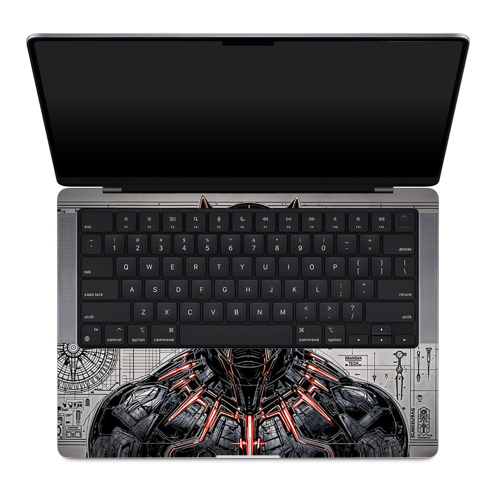 Black Panther Vibranium Tech MacBook Pro 14 M1, M2, M3, M4 2021-2024 3D Laptop Skin
