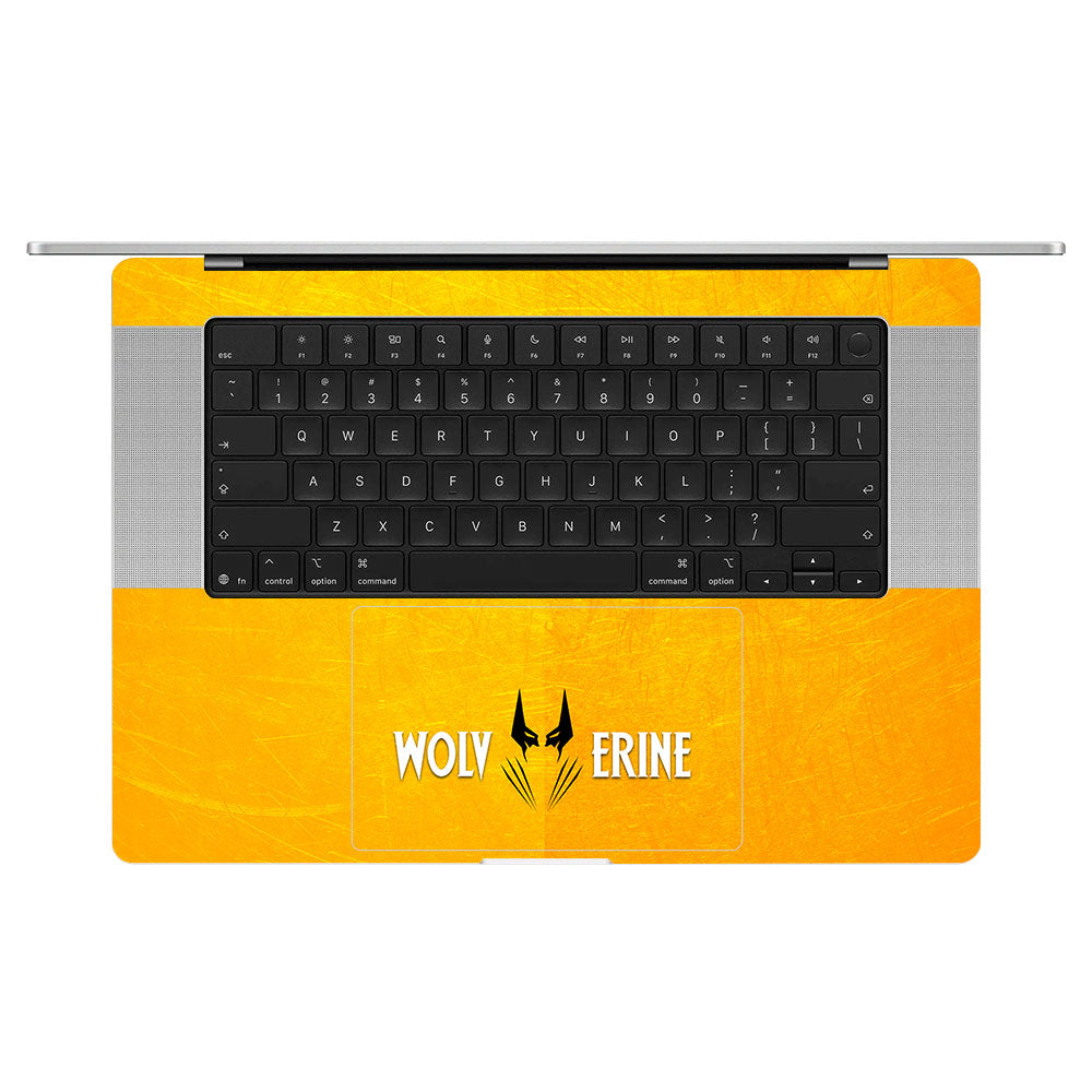 Wolverine with Yellow Background MacBook Pro 16 M5 Pro/Max 2026 Laptop Skin