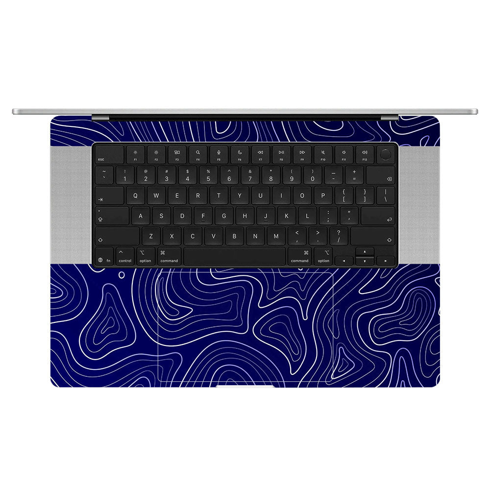 Deep Blue Contour Depths MacBook Pro 16 M5 Pro/Max 2026 Laptop Skin