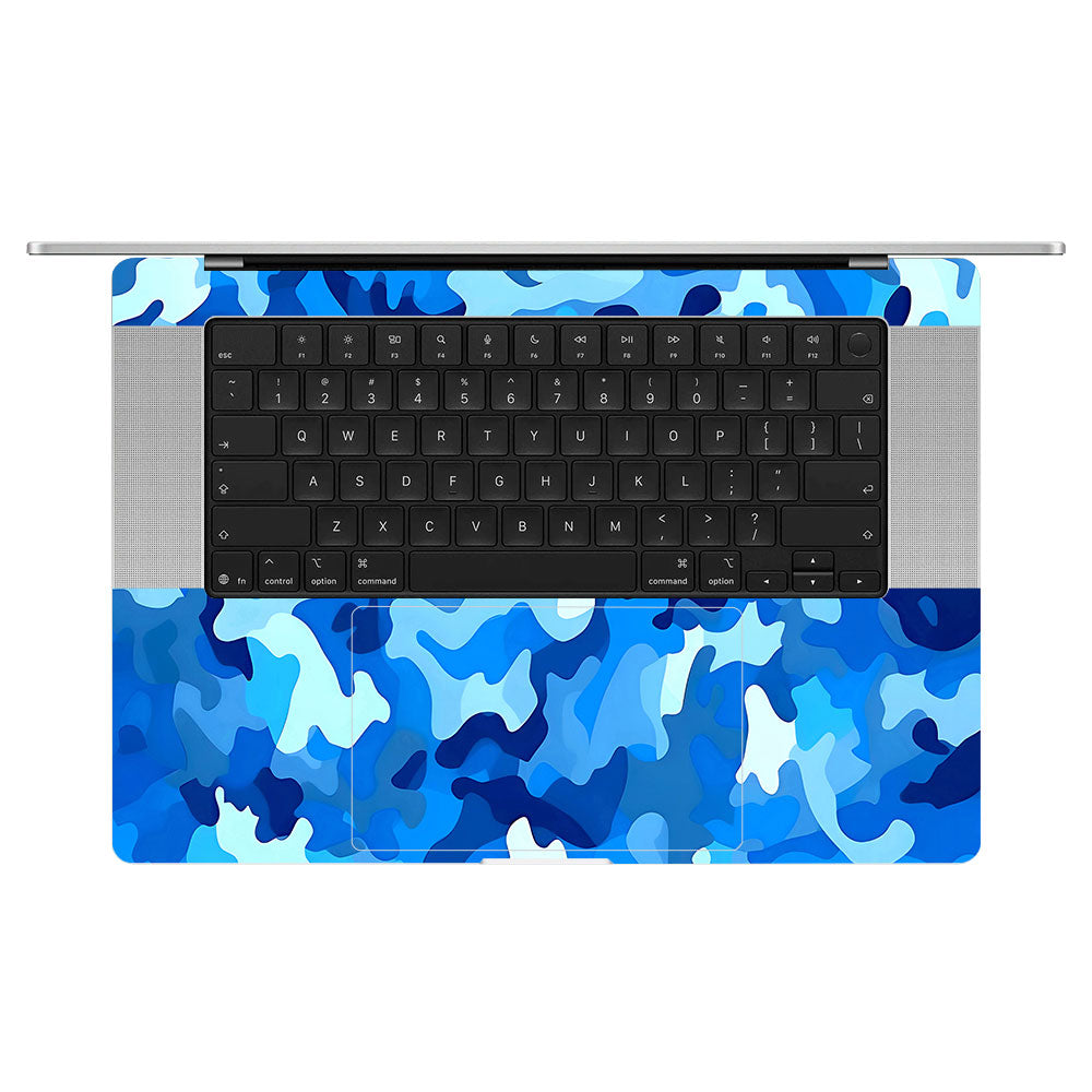 Arctic Blue Camo Pattern MacBook Pro 16 M5 Pro/Max 2026 Laptop Skin