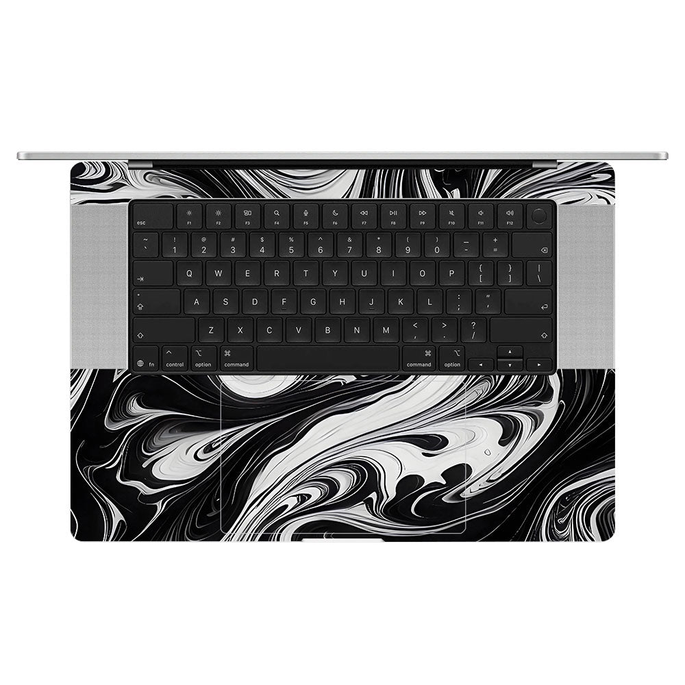Black and White Marble MacBook Pro 16 M5 Pro/Max 2026 Laptop Skin