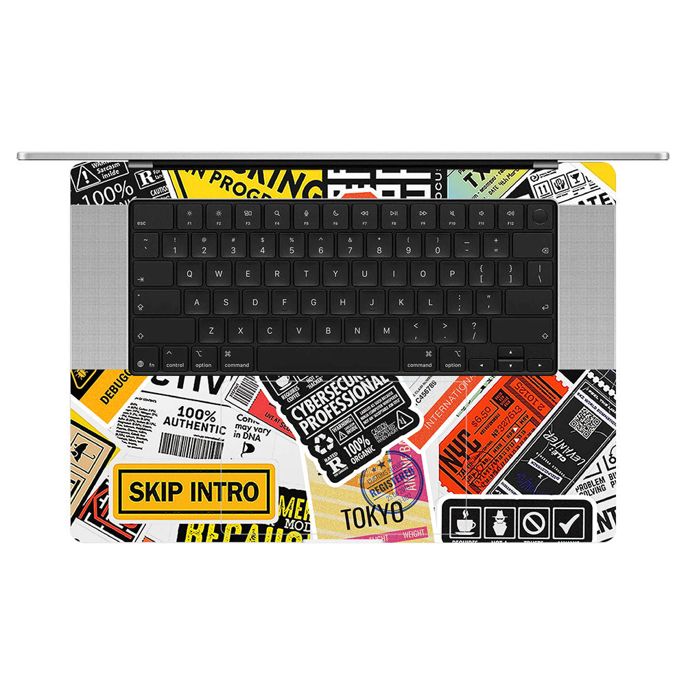 Tech Aesthetic Sticker Collage MacBook Pro 16 M5 Pro/Max 2026 Laptop Skin