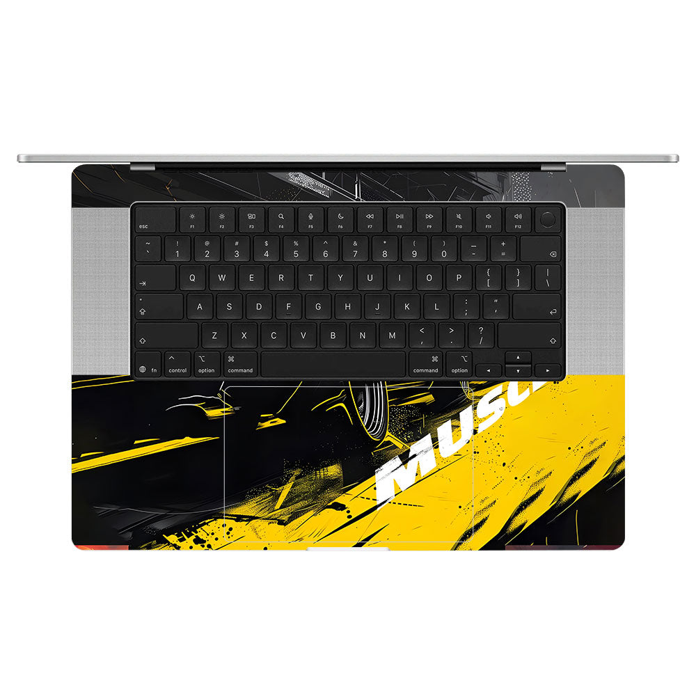 Black Muscle MacBook Pro 16 M5 Pro/Max 2026 Laptop Skin