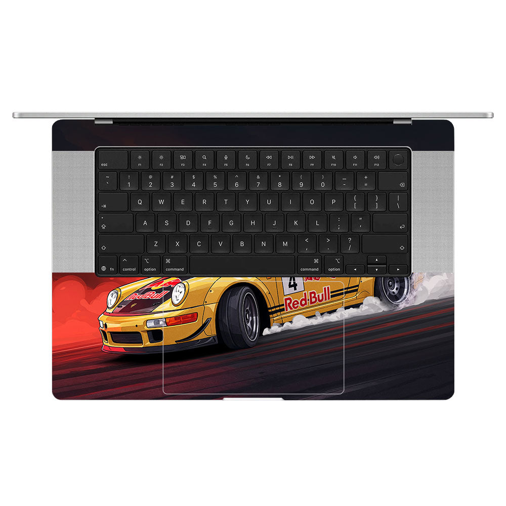 Porsche 911 Red Bull Classic Racer MacBook Pro 16 M5 Pro/Max 2026 Laptop Skin