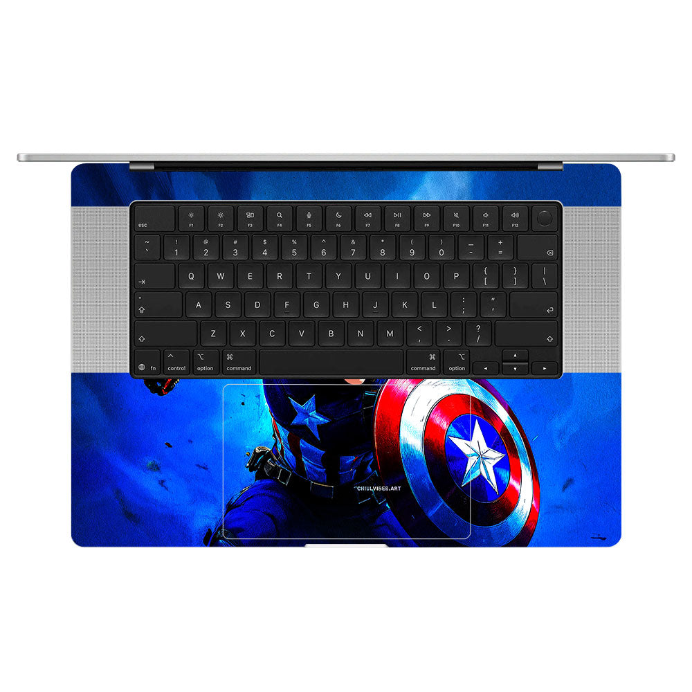 Shield of Justice Captain America MacBook Pro 16 M5 Pro/Max 2026 Laptop Skin