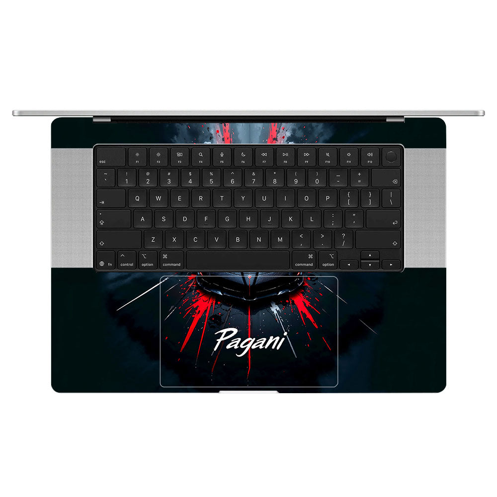 Pagani Midnight Impact MacBook Pro 16 M5 Pro/Max 2026  Laptop Skin