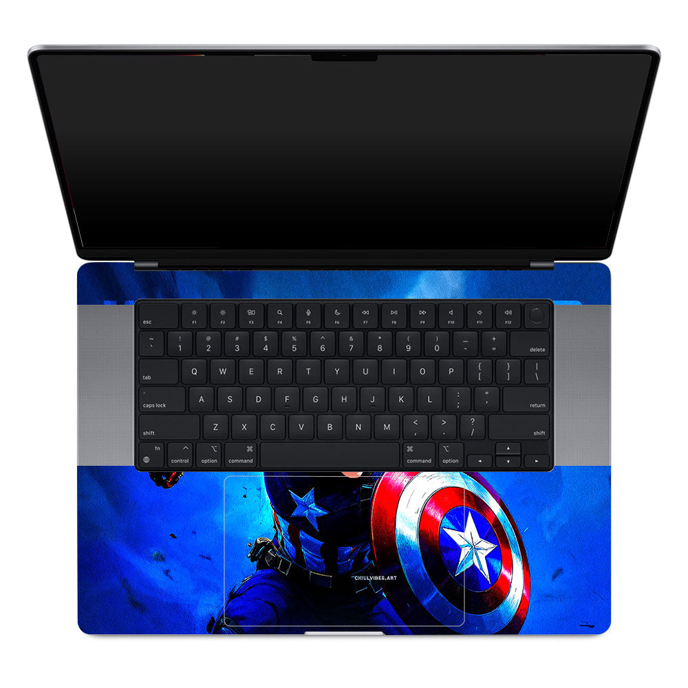 Shield of Justice Captain America MacBook Pro 16 M1, M2, M3, M4 2021-2024 Laptop Skin