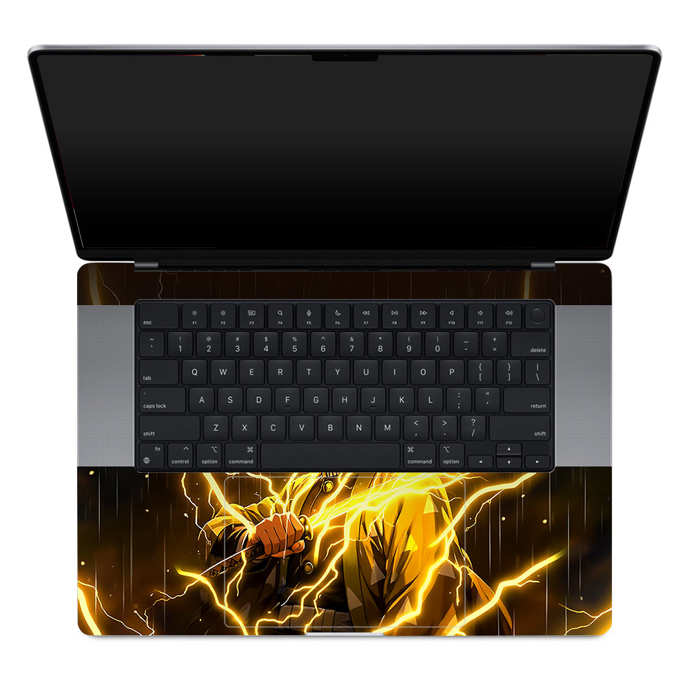 Thunder Soul Lightning Zenitsu MacBook Pro 16 M1, M2, M3, M4 2021-2024 3D Laptop Skin