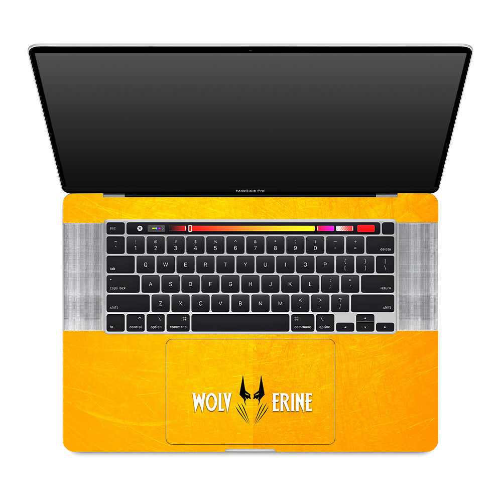 Wolverine with Yellow Background MacBook Pro 16 2019 Laptop Skin