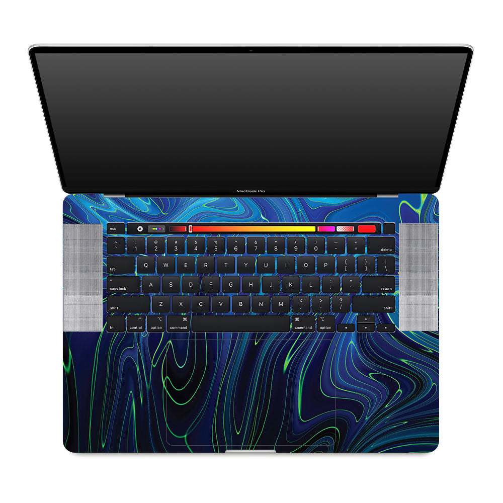 Cobalt Liquid Design MacBook Pro 16 2019 Laptop Skin
