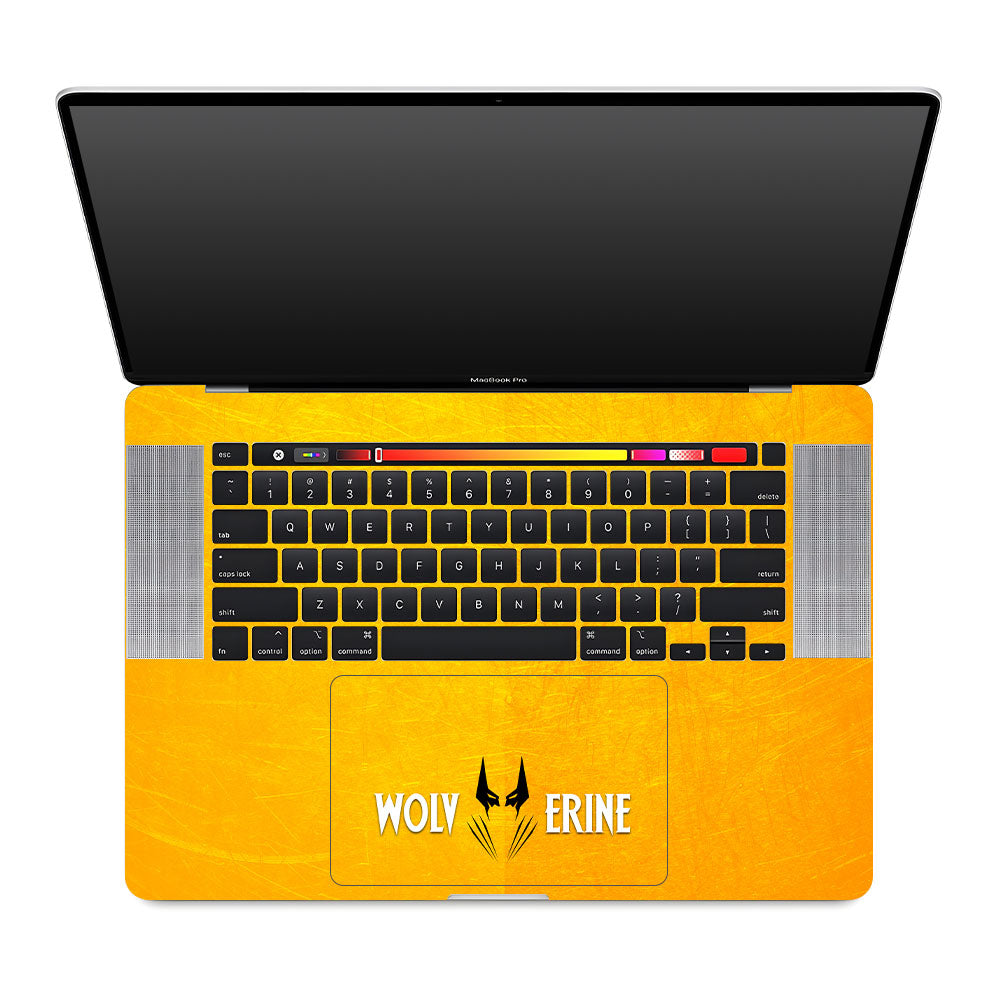 Wolverine with Yellow Background MacBook Pro 16 2019 Laptop Skin